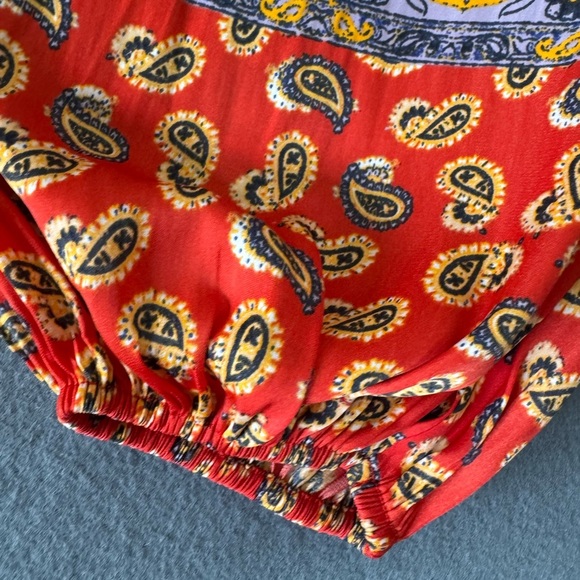 Free People Positano Printed Boho Floral Top Blouse - Picture 6 of 11